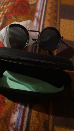 Fashionable Adjustable Sunglasses: Suitable for retro punk parties, sunshade, sun protection and festivals like Easter, graduation season, Halloween and Christmas. With aluminum-magnesium lenses, alloy frames, a glasses case and a lens cloth. photo review