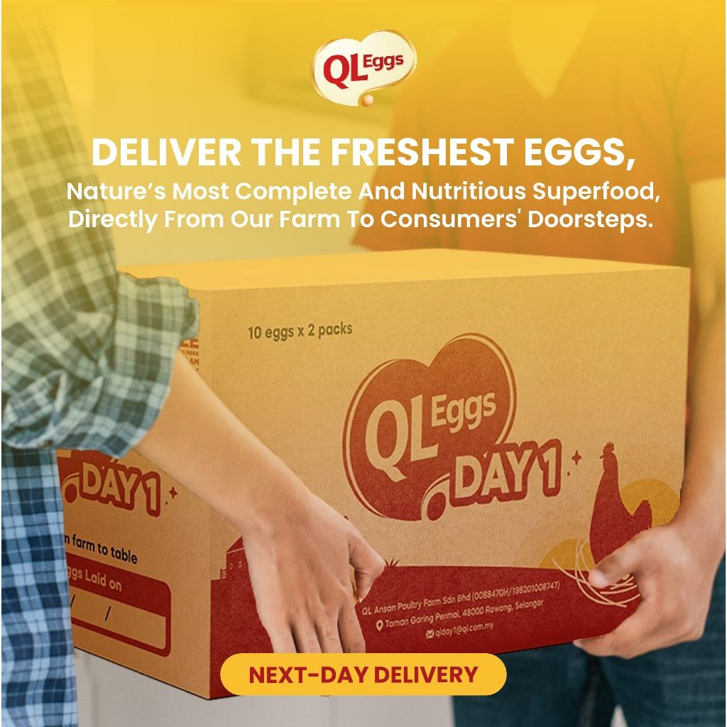 QL Day 1 Egg - Large (40pcs) Fresh Egg Farm Fresh Egg Telur Segar Welfare event, last day