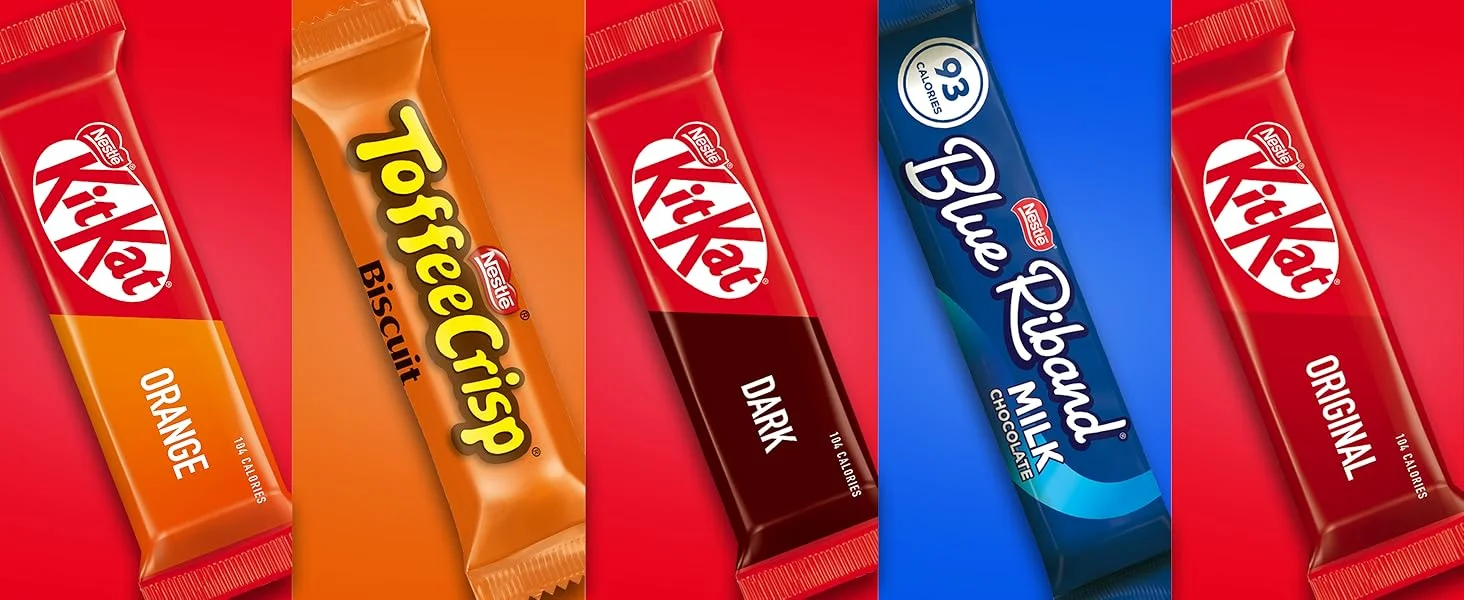 【New User Only】Nestlé Kitkat and Friends Big Biscuit Box | 69 x Chocolate Biscuit Bars – KitKat, Blue Riband, Toffee Crisp | Bulk Chocolate Box 1.357kg  X2 boxes