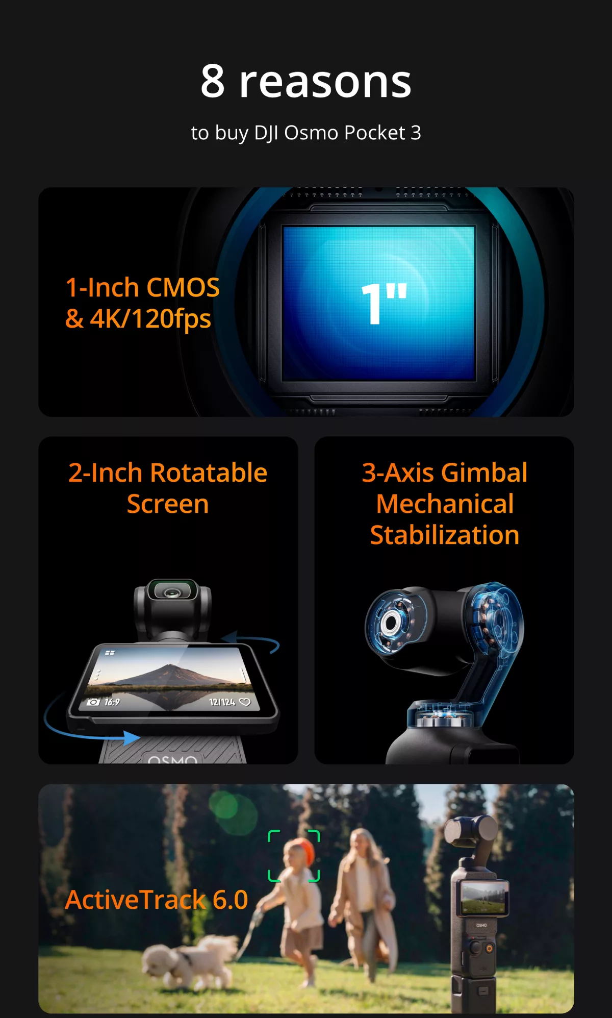 (Exclusive for new users)DJI Osmo Pocket 3 - Handheld | Pocket-Sized, Quick, Stable, Accurate Shooting | Horizontal-Vertical Switching|Mic Mini (2TX +1RX) | Creator Combo-Citibank Credit Card Points Bonus Program | Each person can only purchase one