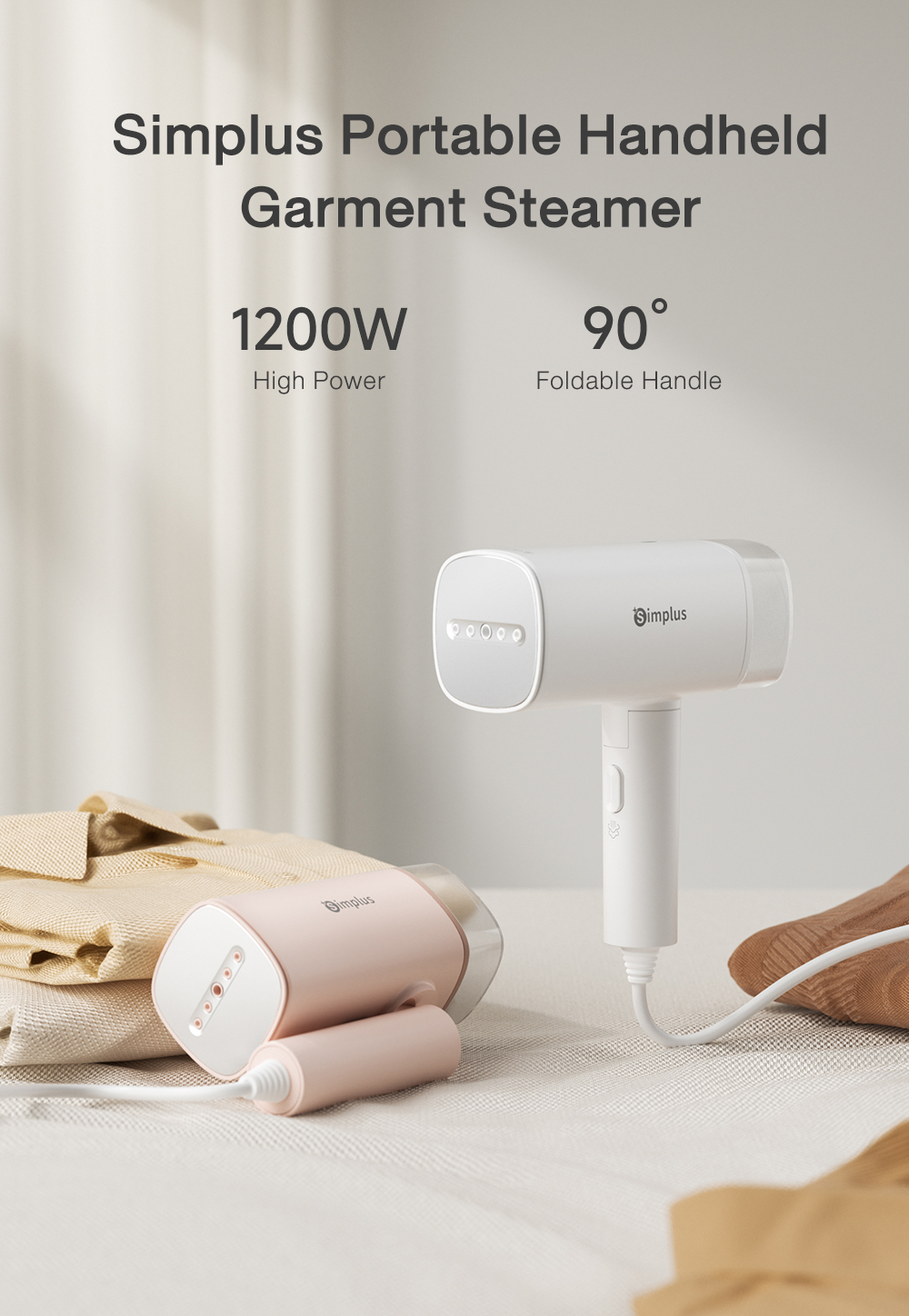 【Simplus Series】Handheld Garment Steamer Iron Steam Portable Travel High Capacity Steam Pengukus Pakaian Tangan [Limited exclusive benefits for new users]