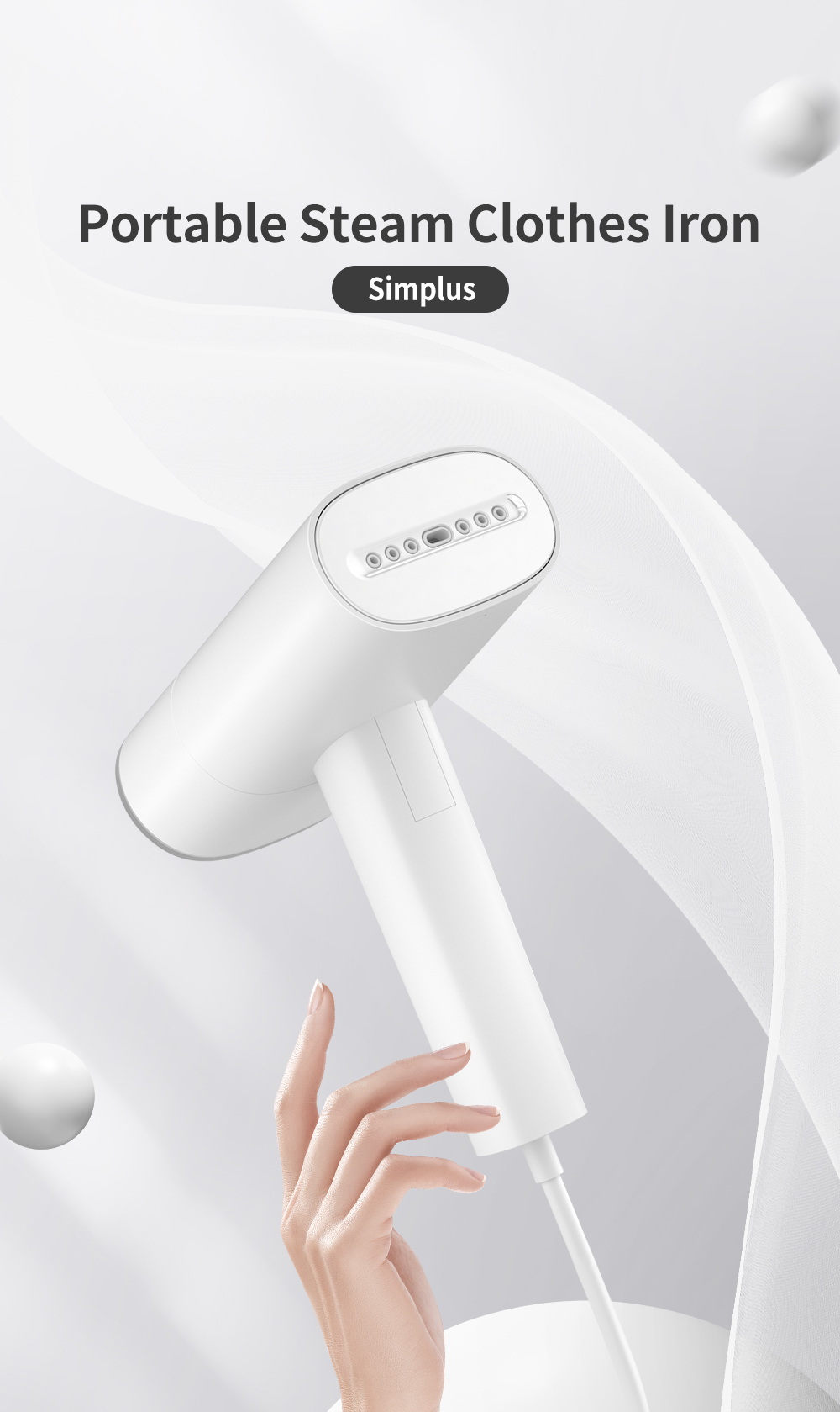 【Simplus Series】Handheld Garment Steamer Iron Steam Portable Travel High Capacity Steam Pengukus Pakaian Tangan [Limited exclusive benefits for new users]