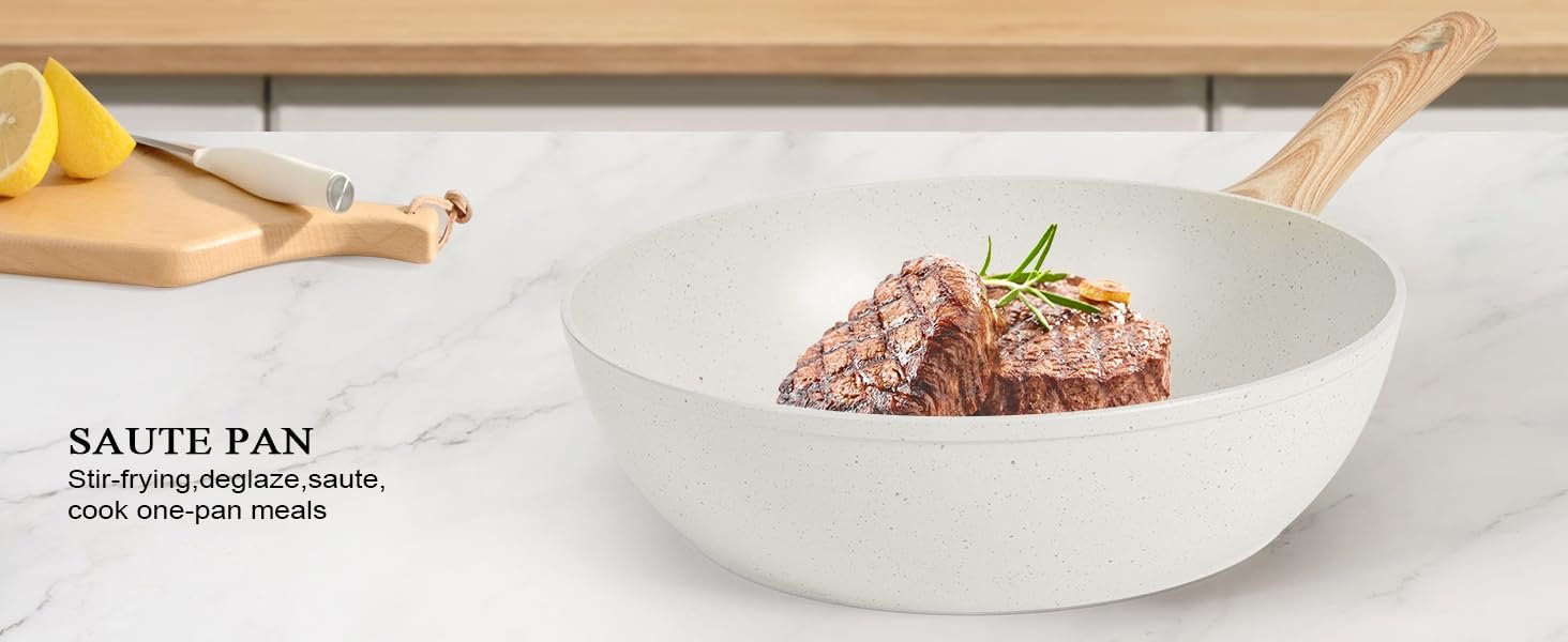 【One Day Only】17 Pcs Pots and Pans Set Non Stick Kitchen Cookware Sets