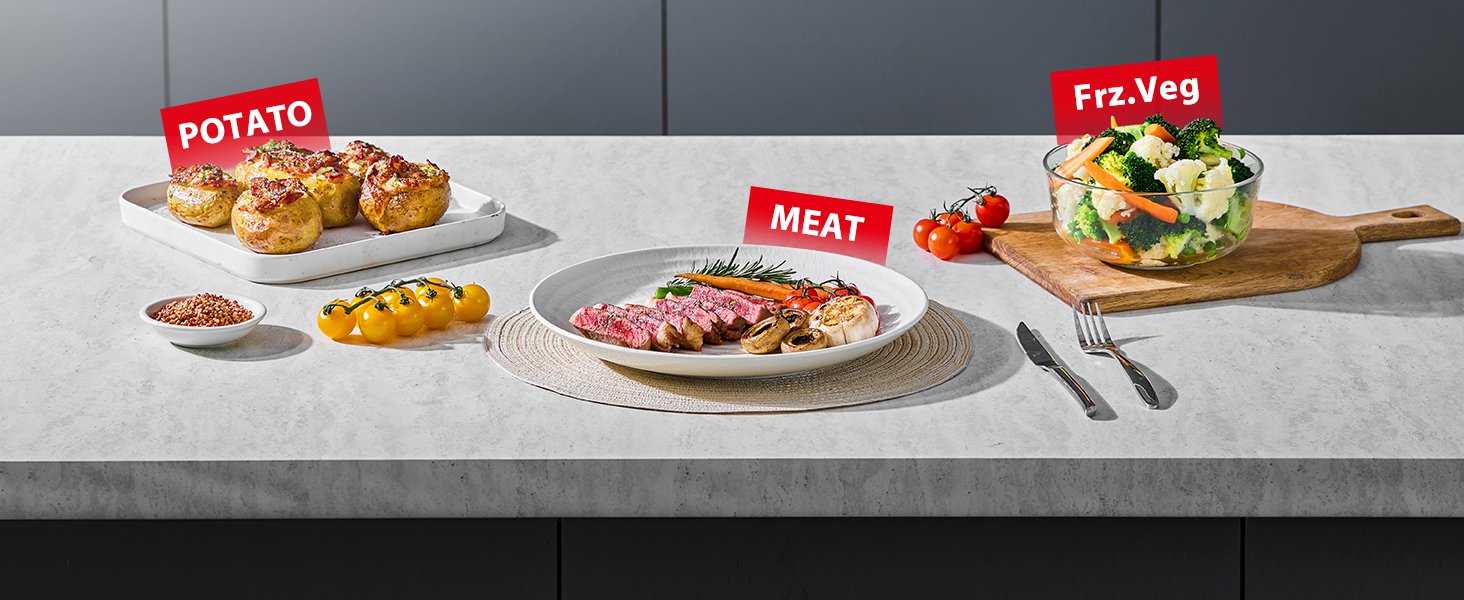 TOSHIBA ML-EM45PIT(BS) Countertop Microwave Oven with Inverter Technology. Kitchen Essentials. Smart Sensor. Auto Defrost. 1.6 Cu.ft. 13.6 Removable Turntable. 33lb.&1250W. Black Stainless Steel