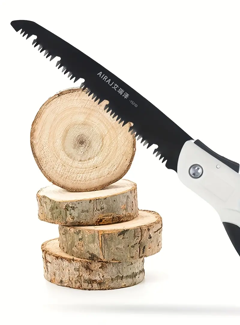 AIRAJ 1pc Industrial Grade Steel Folding Saw, Manual Cutting Tool with Anti-Slip Durable Handle, Three Specifications Available for Outdoor Use, Without Battery