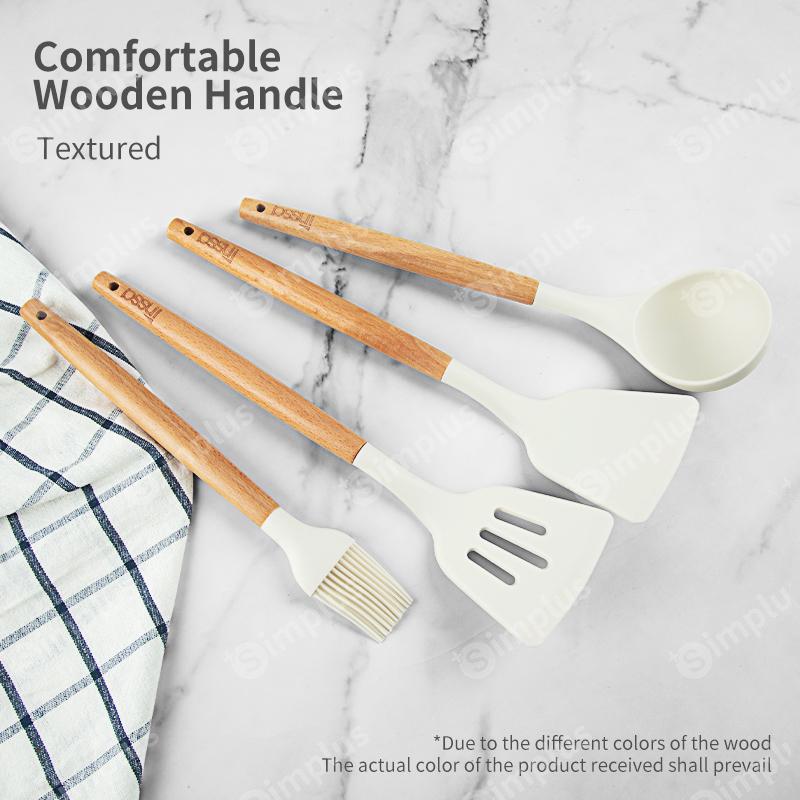 [Exclusive for new users]Simplus Silicone Spatula Silicone Kitchenware Non Stick Food Grade Silicone Cooking Tools A good helper in the kitchen, enjoy a delicious life